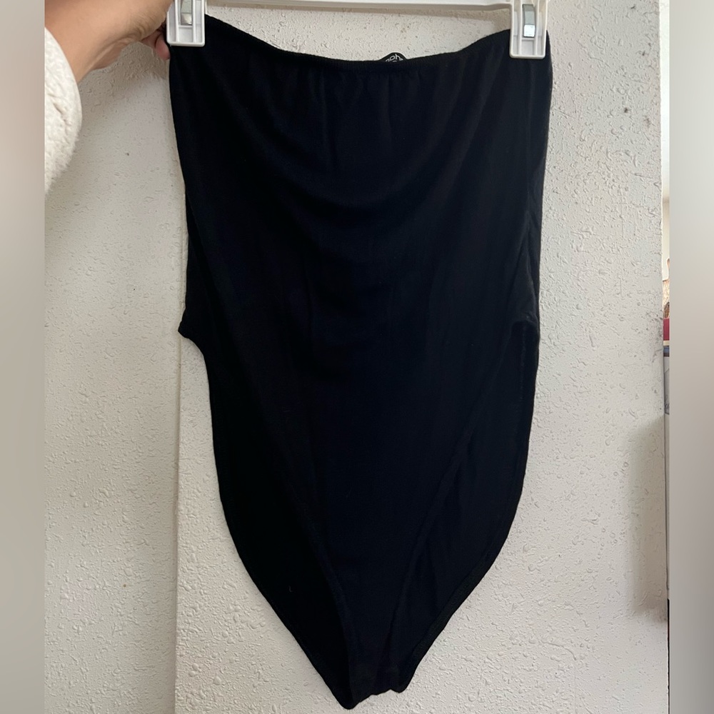 Boohoo Strapless Black Full Coverage Bodysuit US Size 8